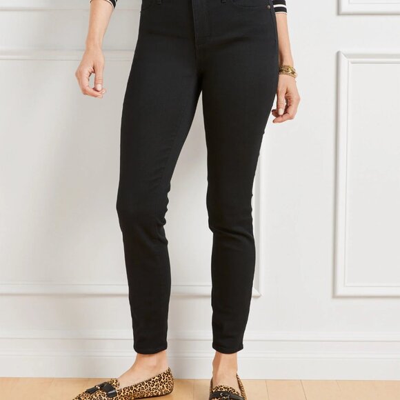 Talbots Jeans Women's 12P Petite Flawless 5-Pocket Black Slim Ankle Jeggings - Picture 4 of 4